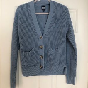 Blue Oversized Cardigan